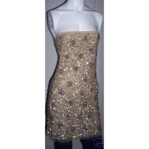 Leopard Beaded Tube Dress